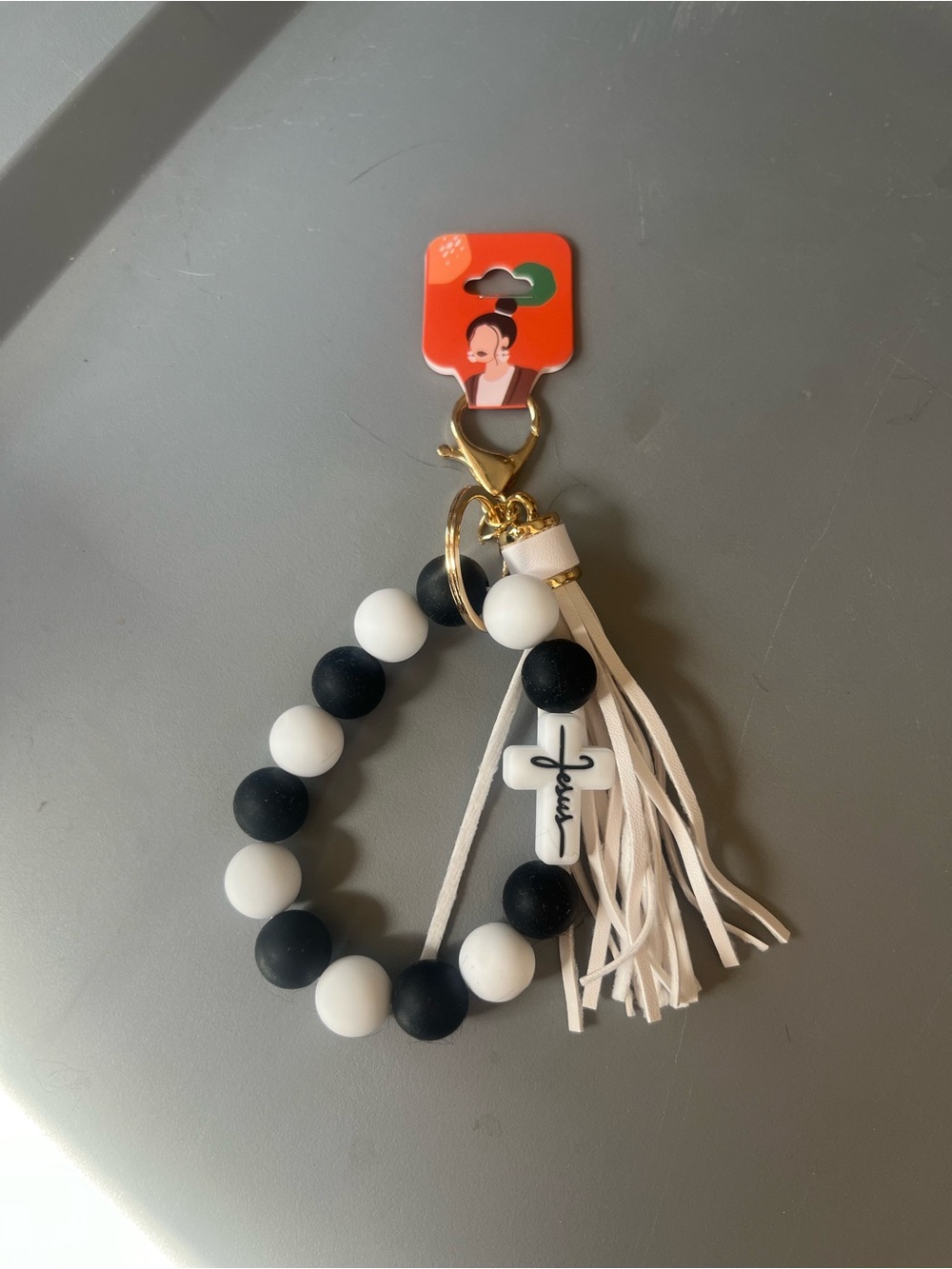 Jesus bag charm keychain